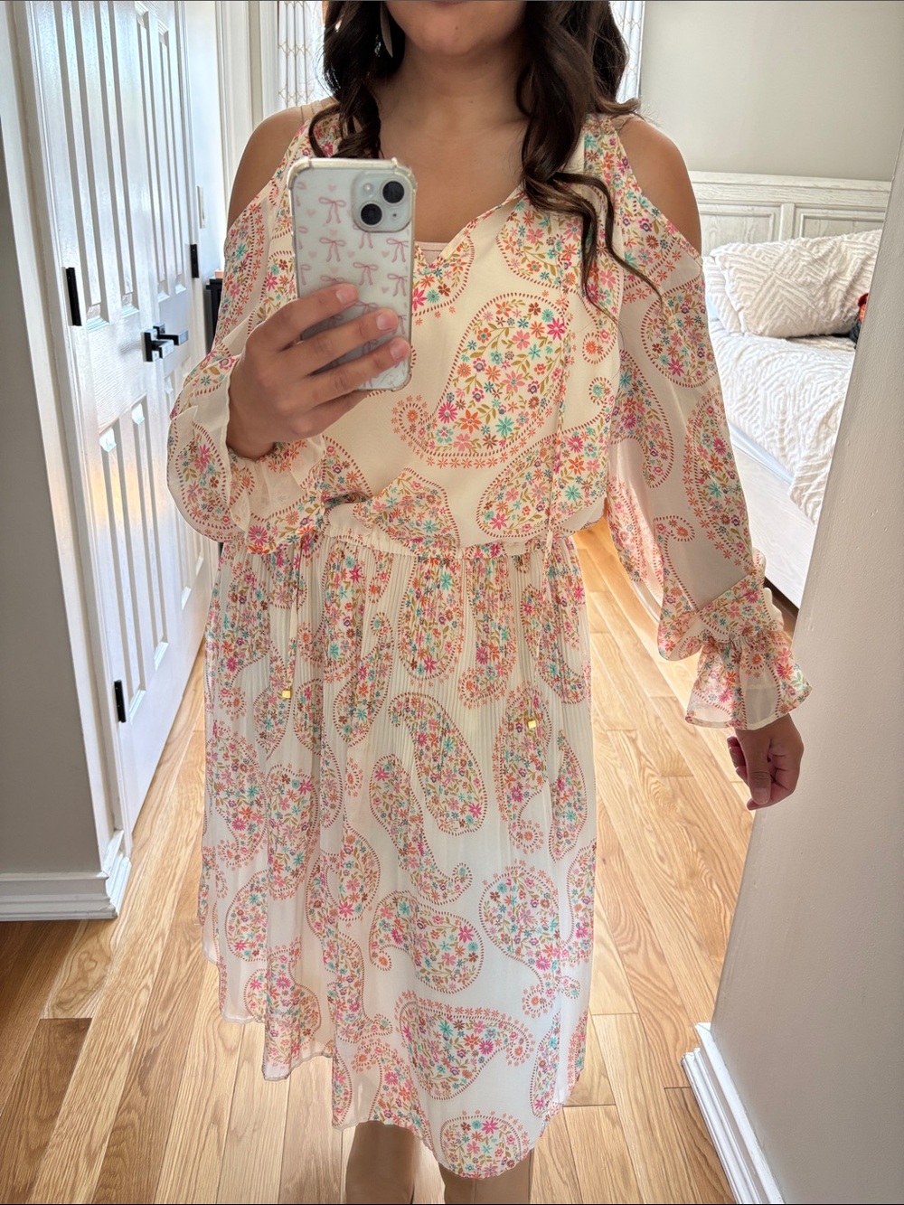 Cold shoulder maxi dress